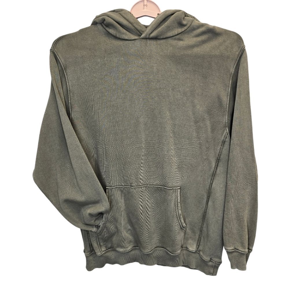 Aerie Women's M Distressed Green Army Oversized Hoodie Long Sleeve Sweater
